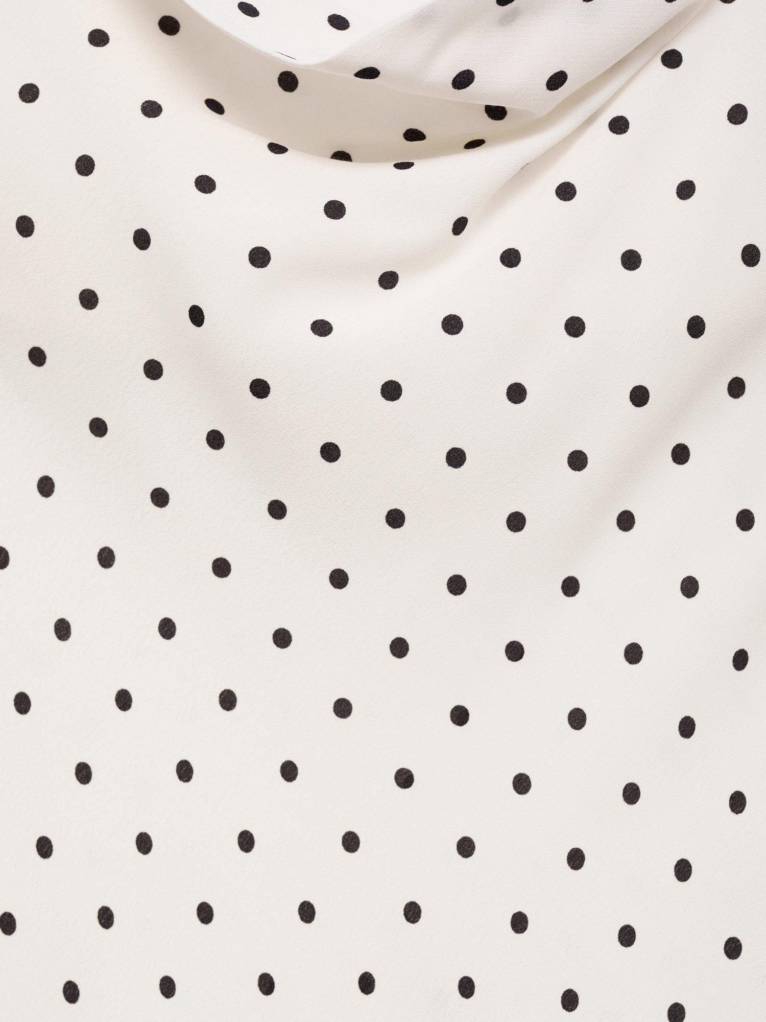Product image 5 of 8, which shows Mango Kendal Spot Midi Dress, Natural White, 12