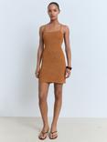 Mango Lace-Up Dress, Rust