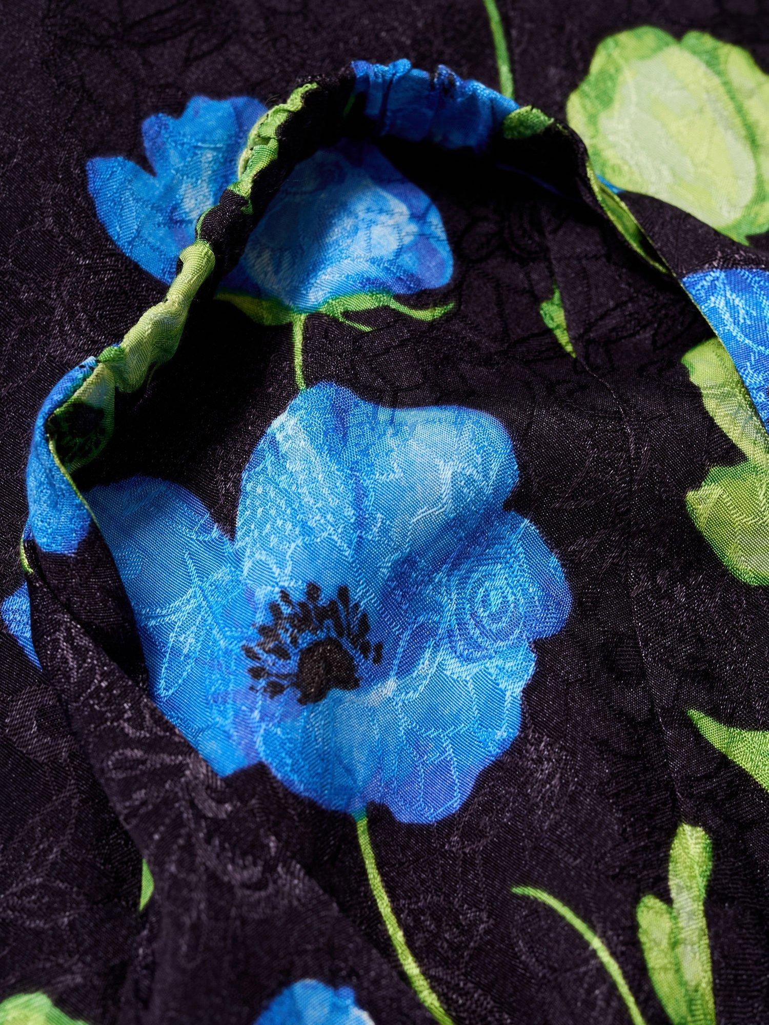 Product image 8 of 8, which shows Mango Mati Floral Print Maxi Dress, Black, 10