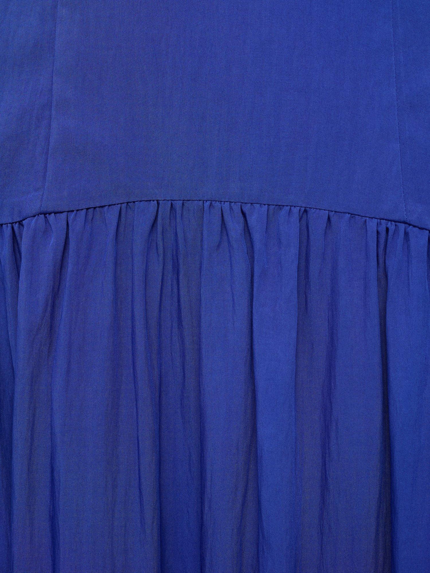 Product image 5 of 8, which shows Mango Pola Square Neck Sleeveless Flare Midi Dress, Medium Blue, 12
