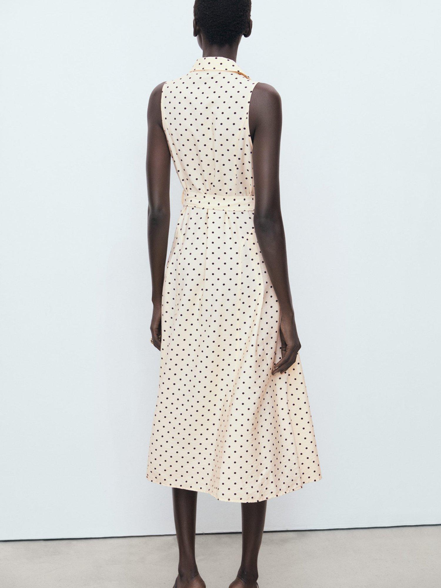 Product image 4 of 9, which shows Mango Show Belt Shirt Dress, Light Beige, 20