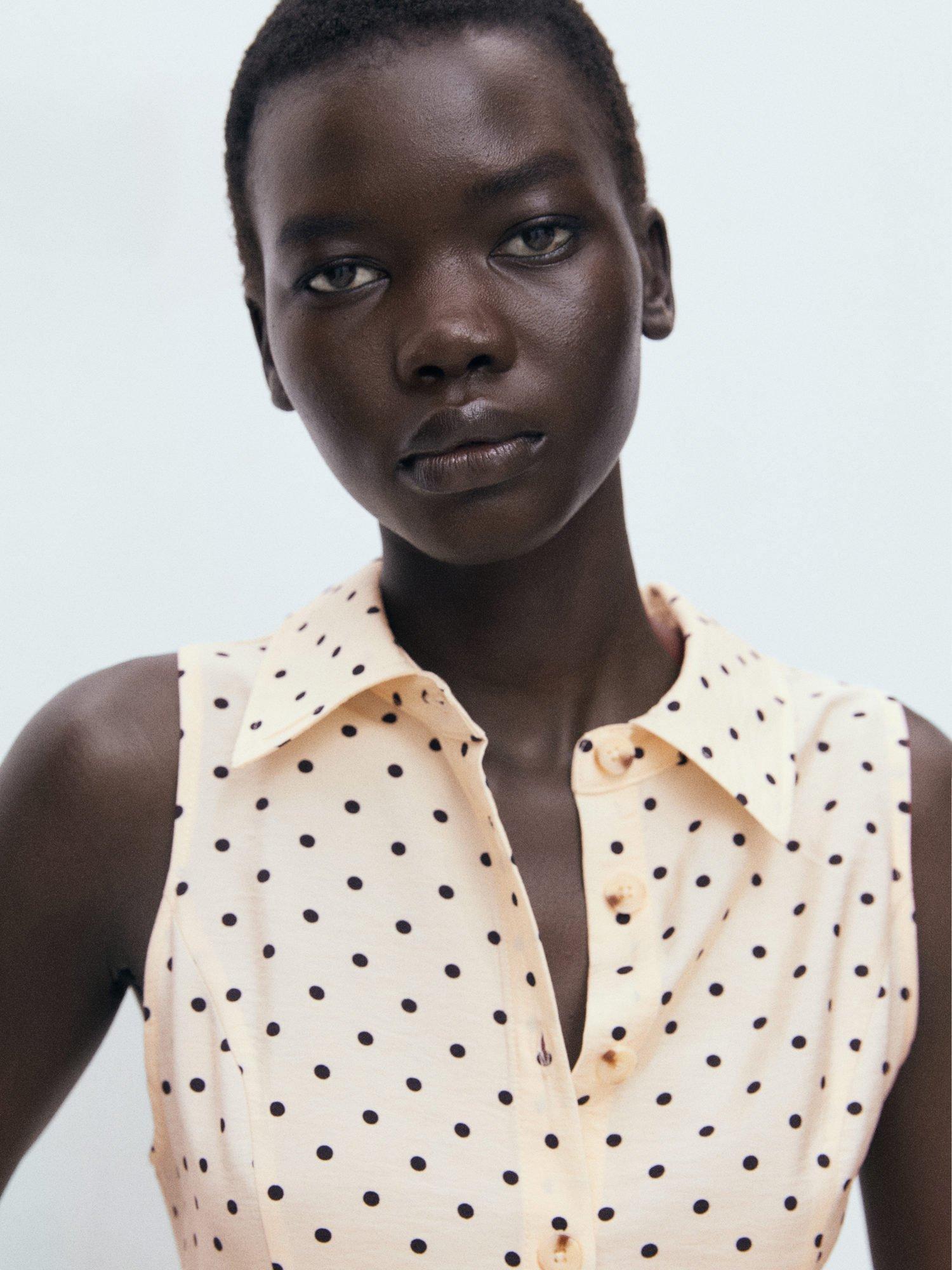 Product image 6 of 9, which shows Mango Show Belt Shirt Dress, Light Beige, 20