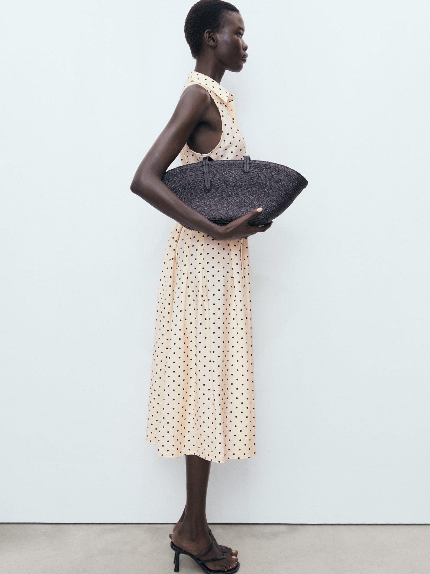 Product image 7 of 9, which shows Mango Show Belt Shirt Dress, Light Beige, 20