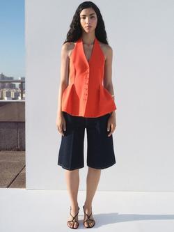 Mango Miso Waistcoat, Bright Red