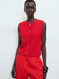 Mango Winneba Round Neck Cotton Waistcoat