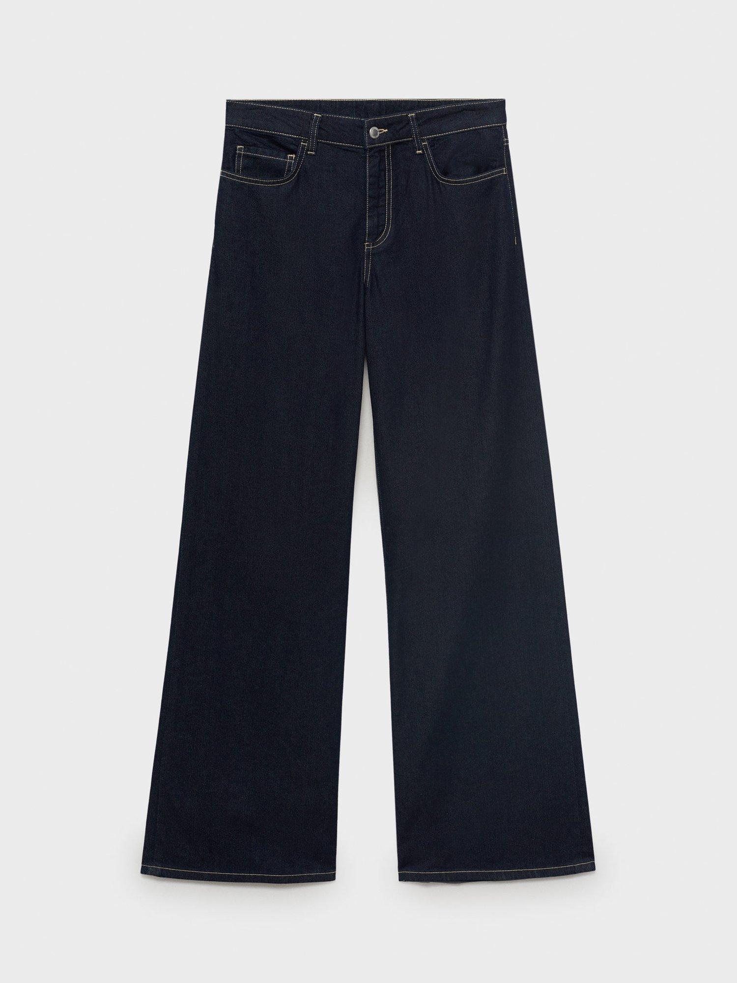 Product image 3 of 8, which shows Mango Joy Wide Leg Jeans, Dark Blue, 6