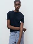 Mango Camel Short Sleeve Jumper