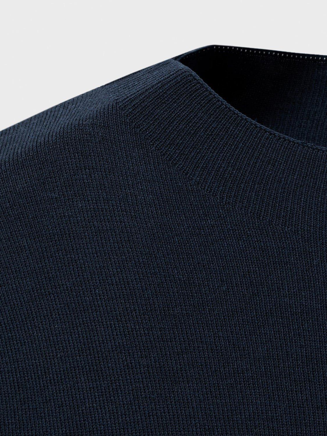 Product image 5 of 8, which shows Mango Camel Short Sleeve Jumper, Navy, XS