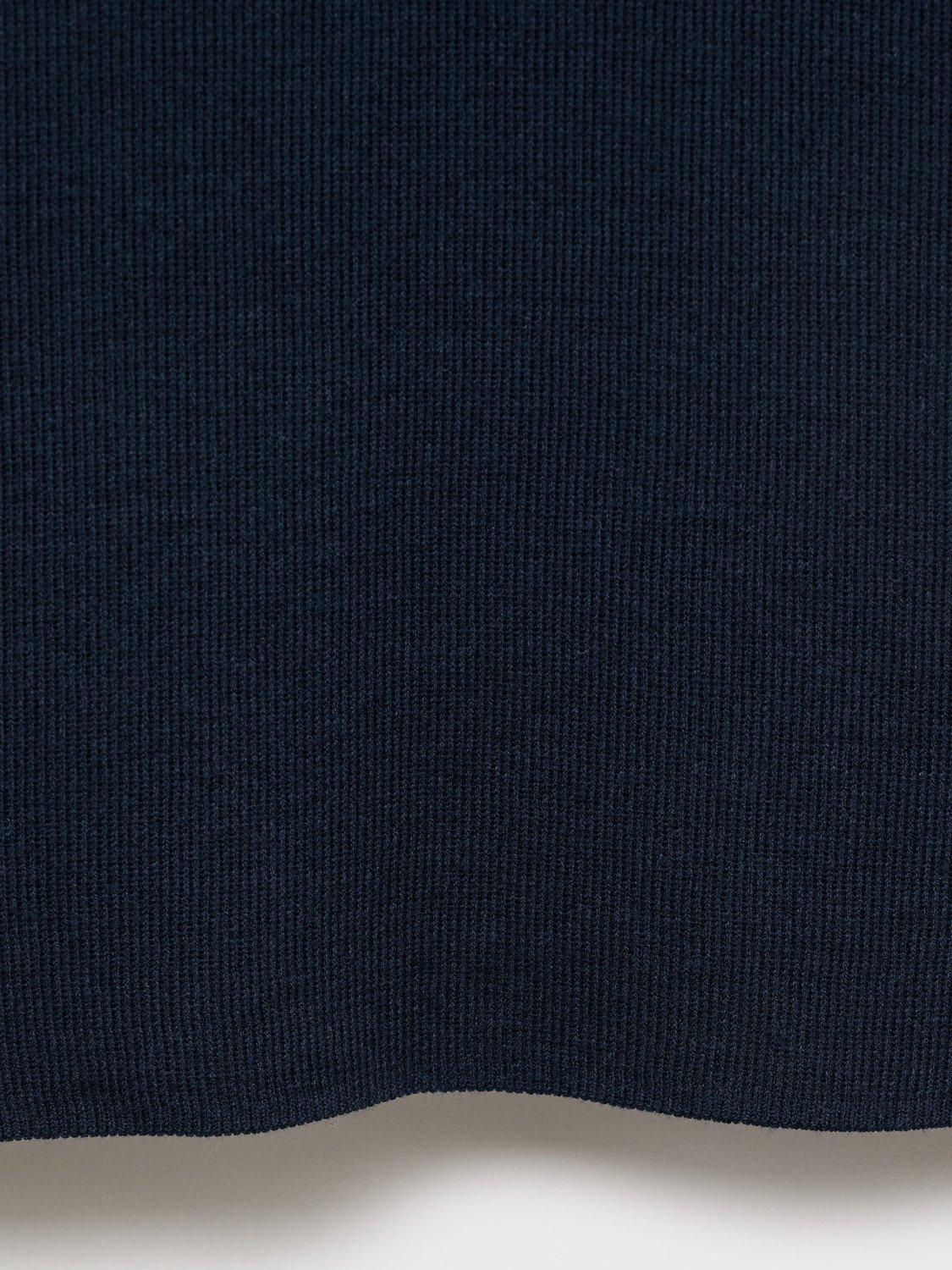 Product image 8 of 8, which shows Mango Camel Short Sleeve Jumper, Navy, XS