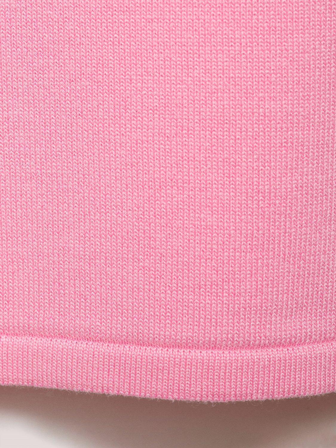 Product image 5 of 7, which shows Mango Camel Short Sleeve Jumper, Pastel Pink, S