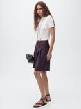 Mango Camel Short Sleeve Cotton Blend Jumper