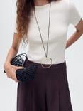 Mango Camel Short Sleeve Cotton Blend Jumper