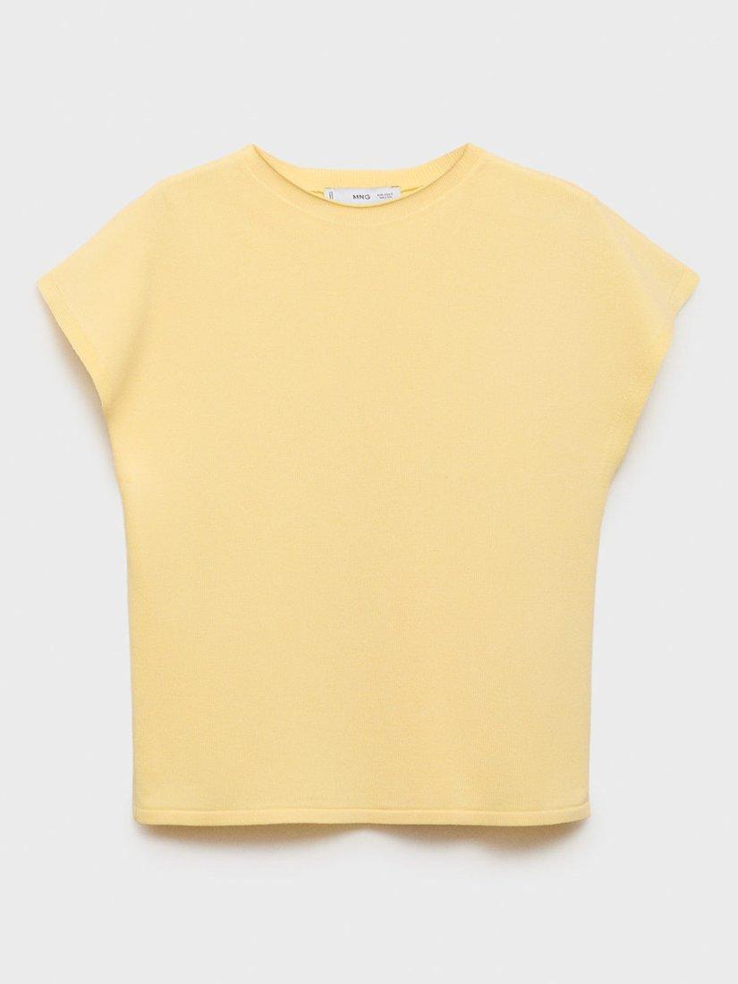 Product image 3 of 7, which shows Mango Camin Cap Sleeve Jumper, Yellow, L