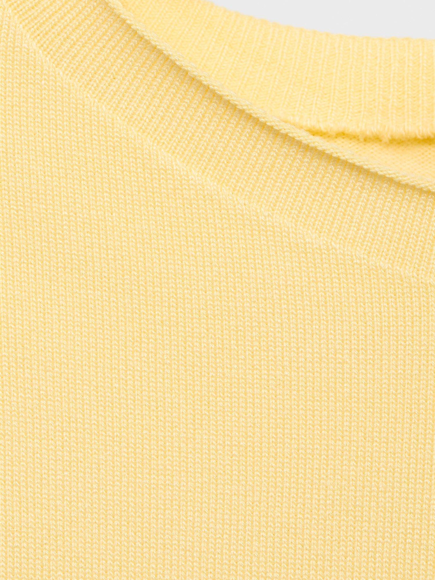Product image 7 of 7, which shows Mango Camin Cap Sleeve Jumper, Yellow, L