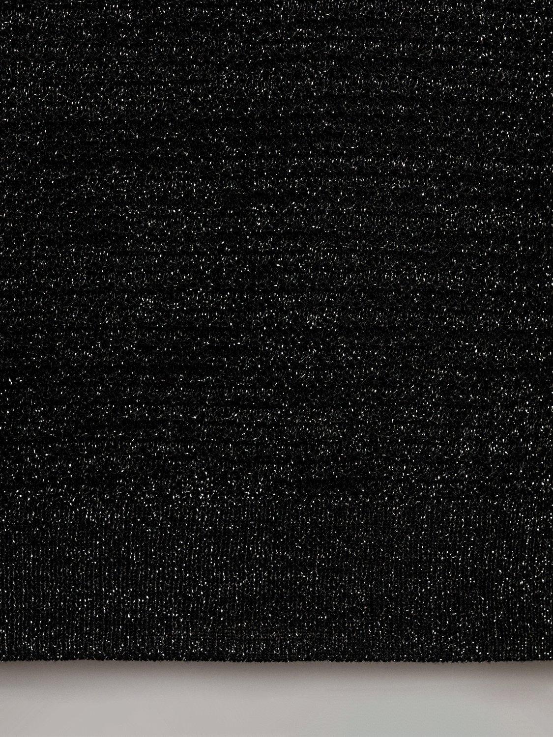 Product image 5 of 7, which shows Mango Glitter Short Sleeve Jumper, Black, M