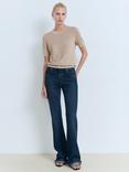 Mango Glitter Round Neck Short Sleeve Jumper