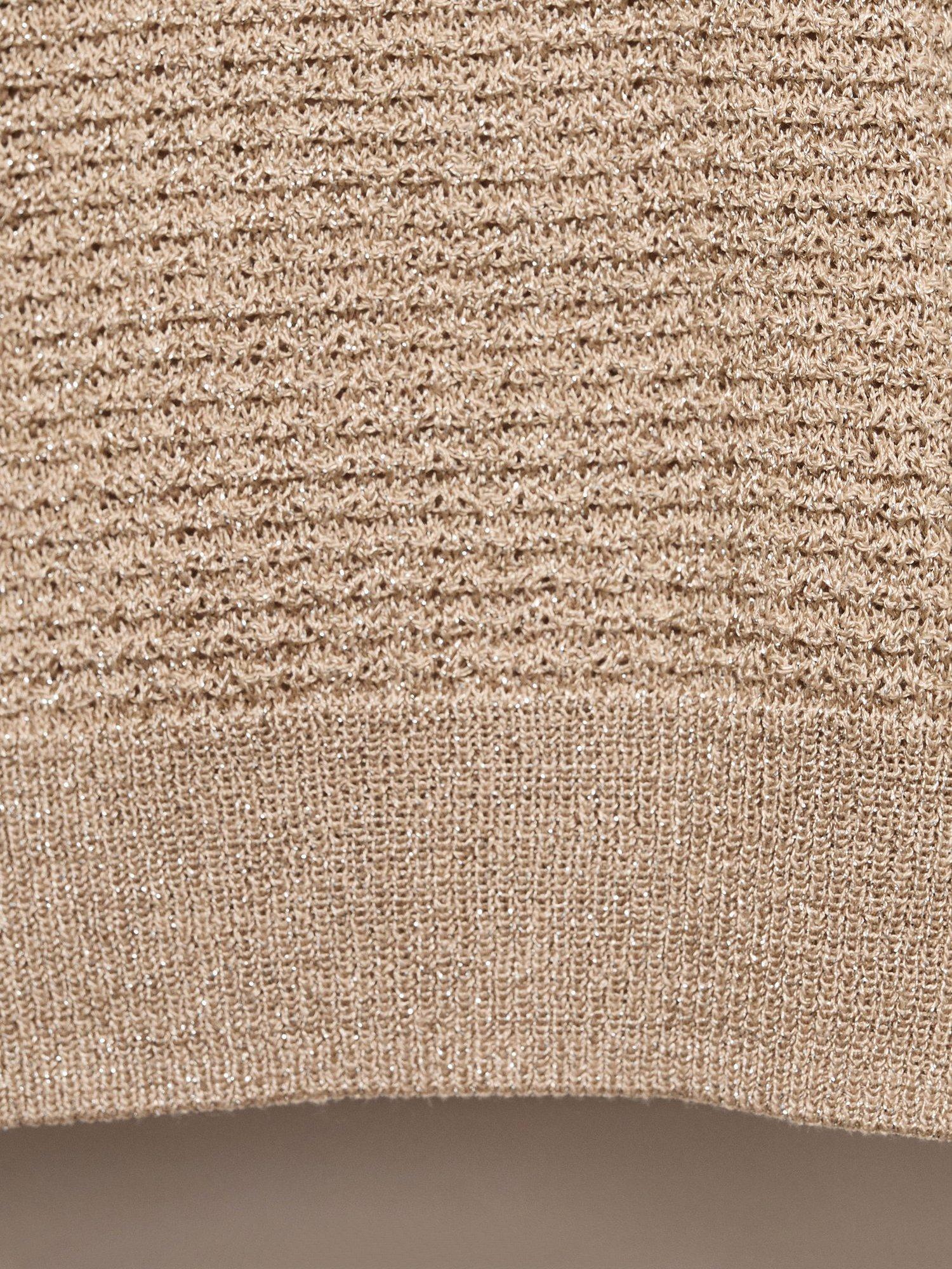 Product image 5 of 8, which shows Mango Glitter Round Neck Short Sleeve Jumper , Silver, 5XL