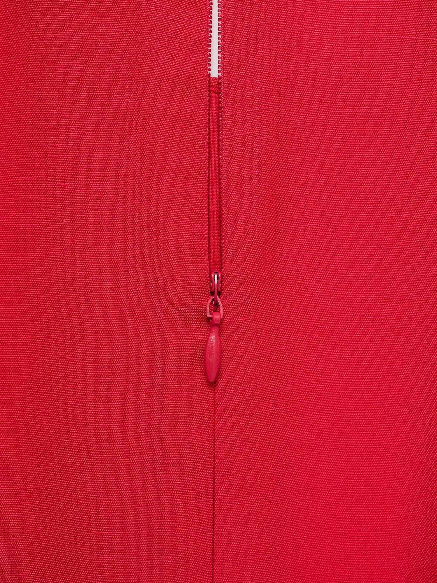 Product image 5 of 7, which shows Mango Lana Knot Detail Jumpsuit, Red, S