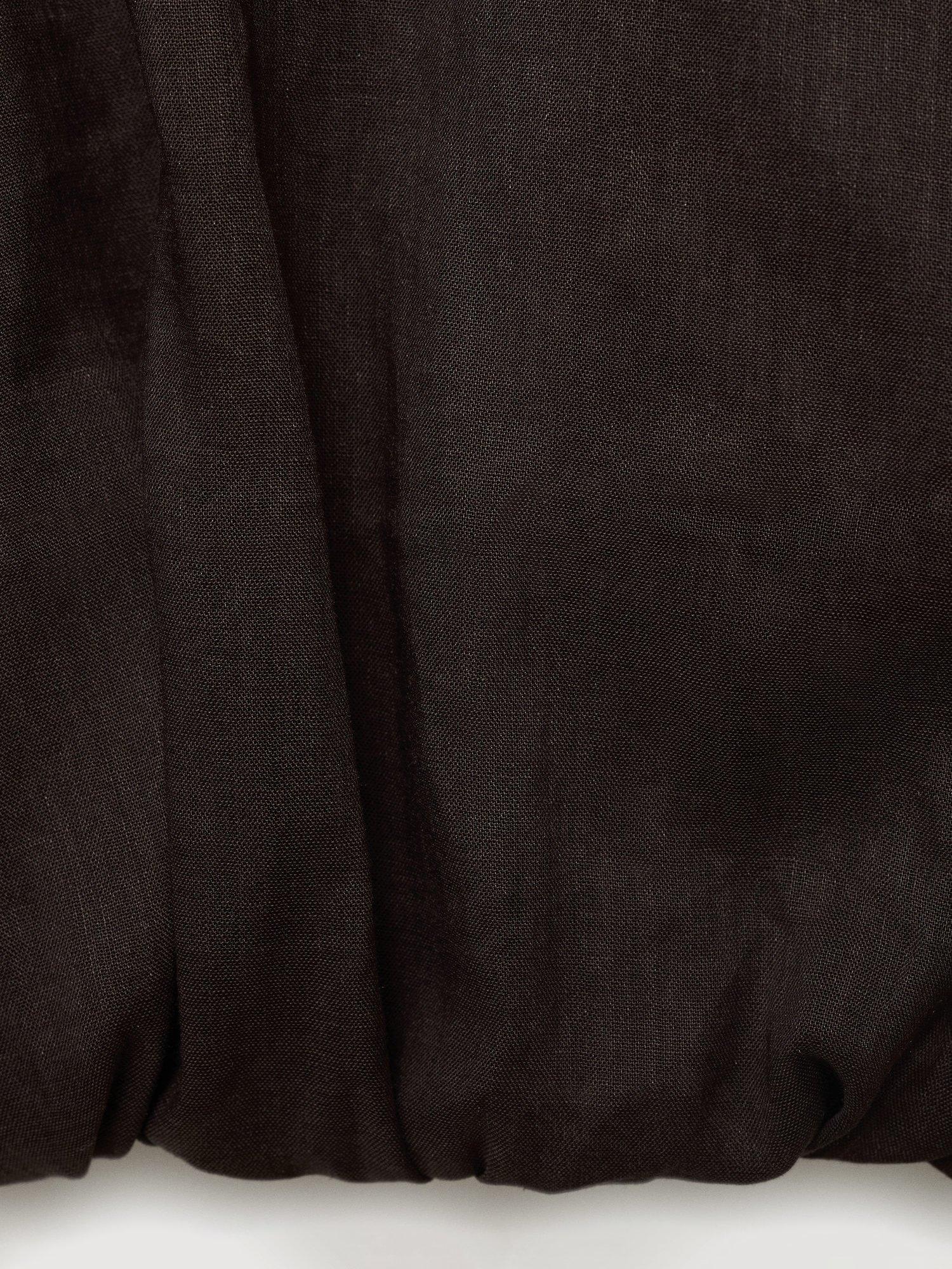 Product image 5 of 7, which shows Mango Camilie Cotton Blend Short Sleeve Round Neck Blouse, Brown, 10