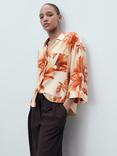 Mango Palm Wide Sleeve Shirt, Natural White