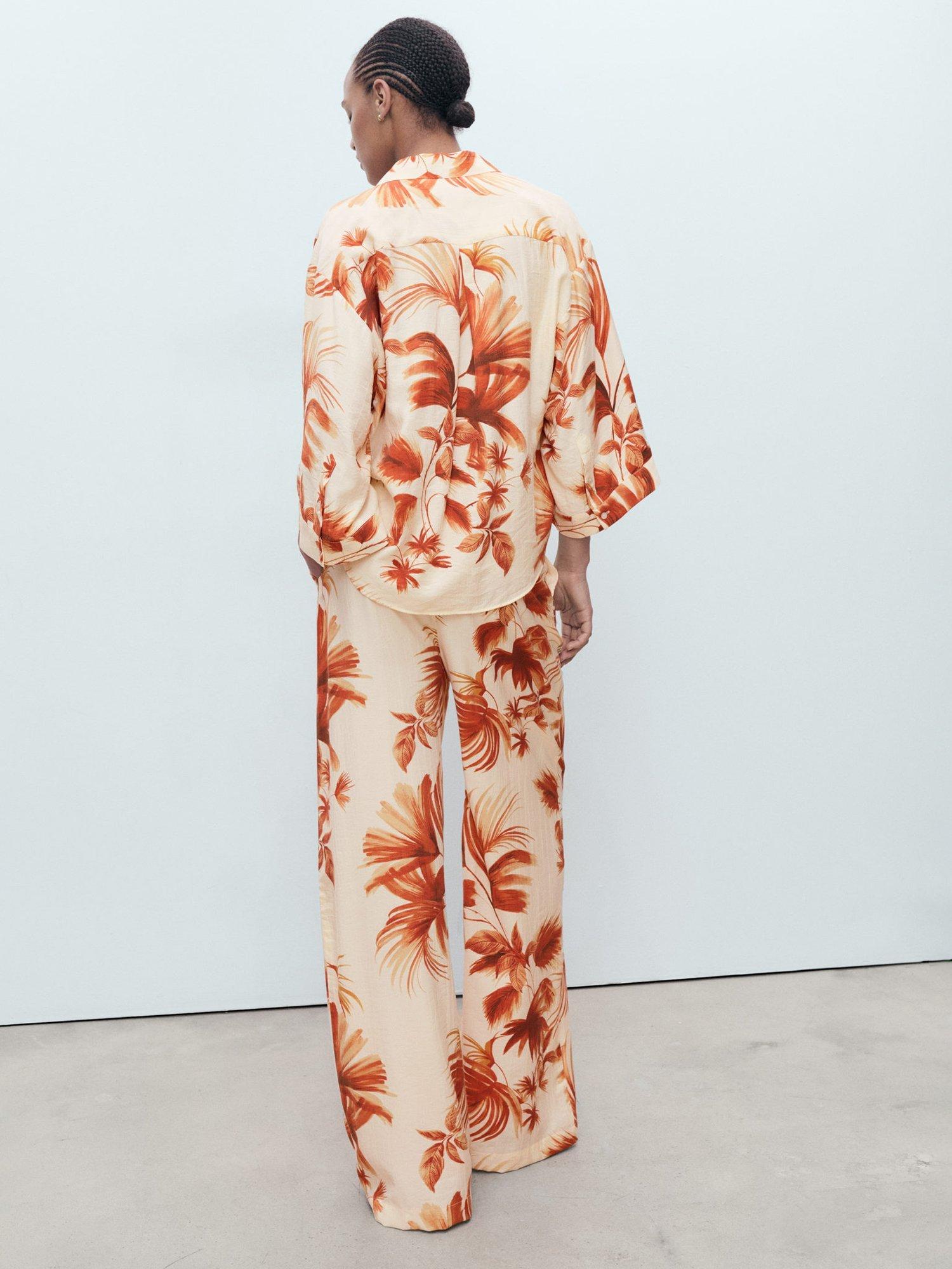 Product image 4 of 7, which shows Mango Palm Wide Sleeve Shirt, Natural White, 10