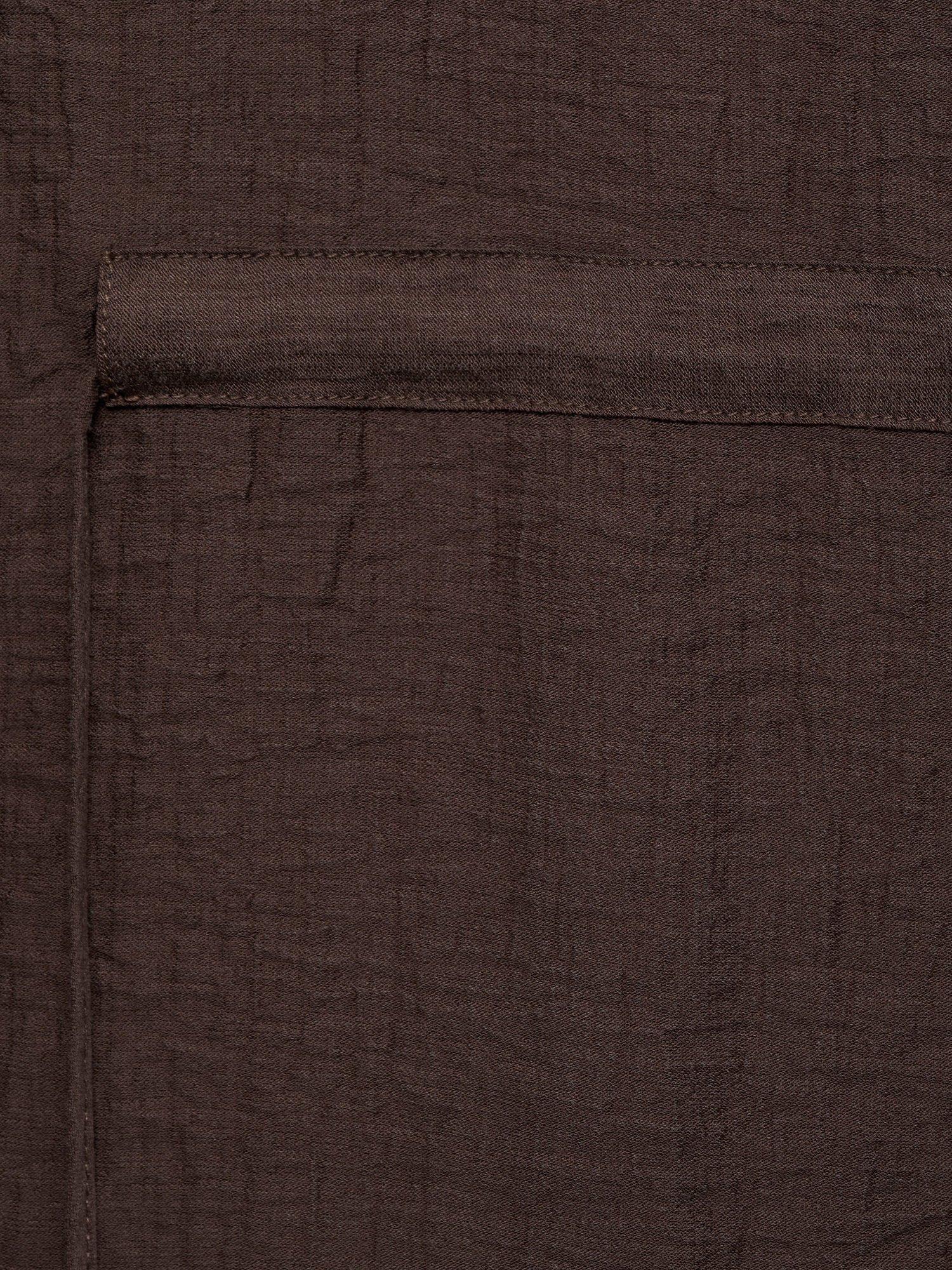 Product image 5 of 8, which shows Mango Safari Tie Waist Shirt, Dark Brown, 10