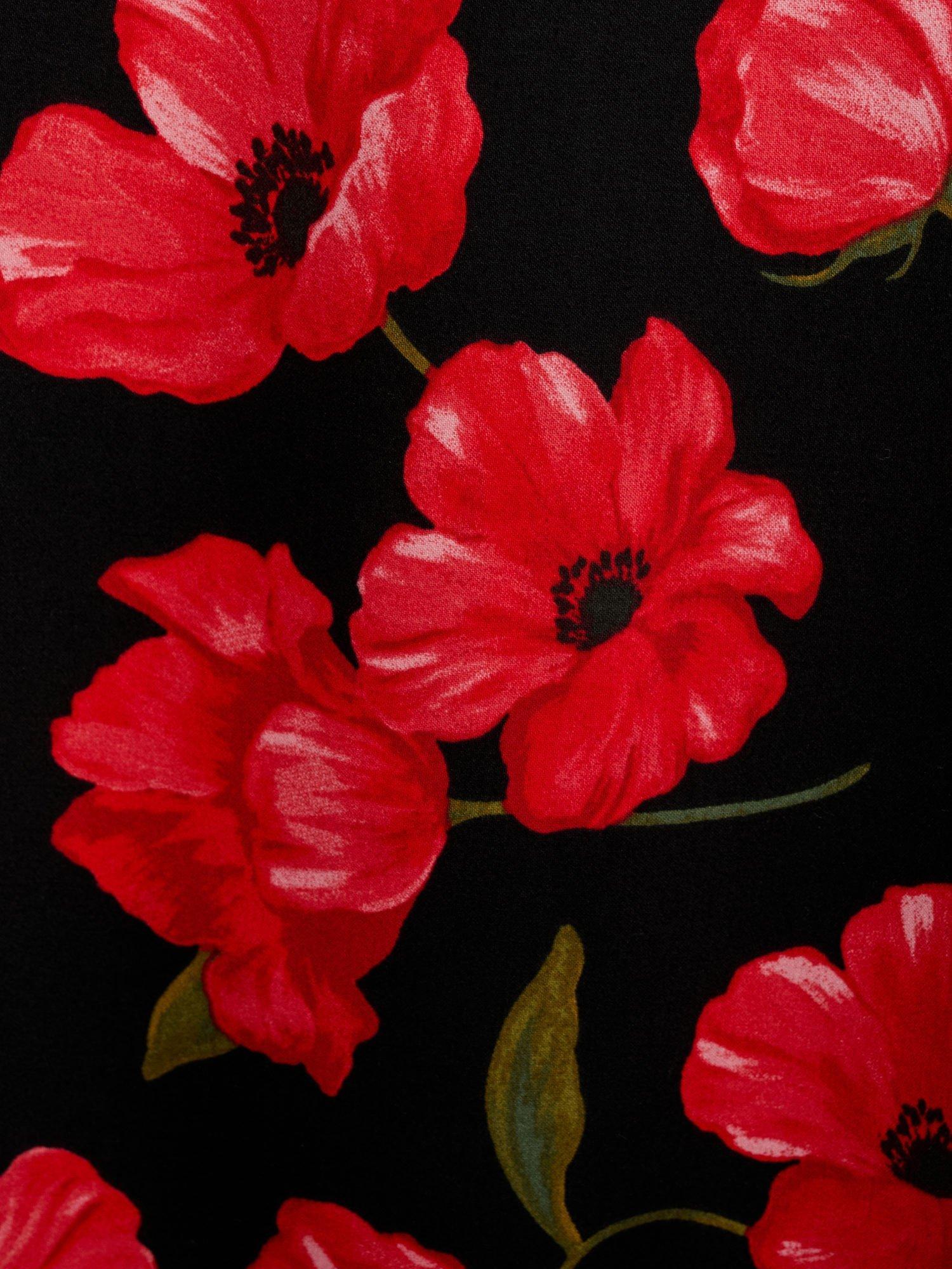 Product image 5 of 8, which shows Mango Ama Floral Midi Skirt, Black/Multi, 10