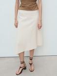 Mango Blanes Asymmetric Skirt, Light Beige