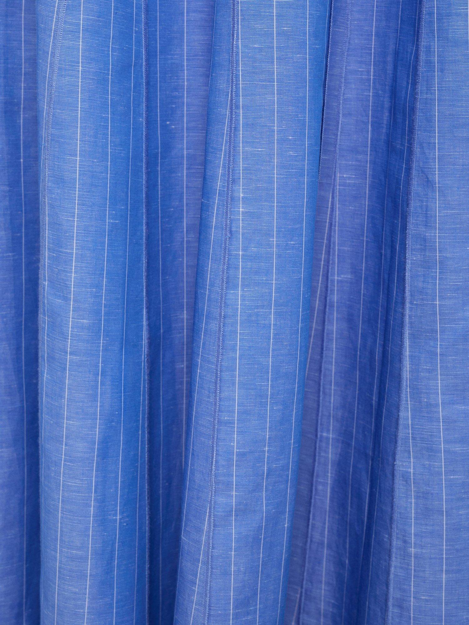 Product image 5 of 8, which shows Mango Dam Stripe Midi Skirt, Medium Blue, 10
