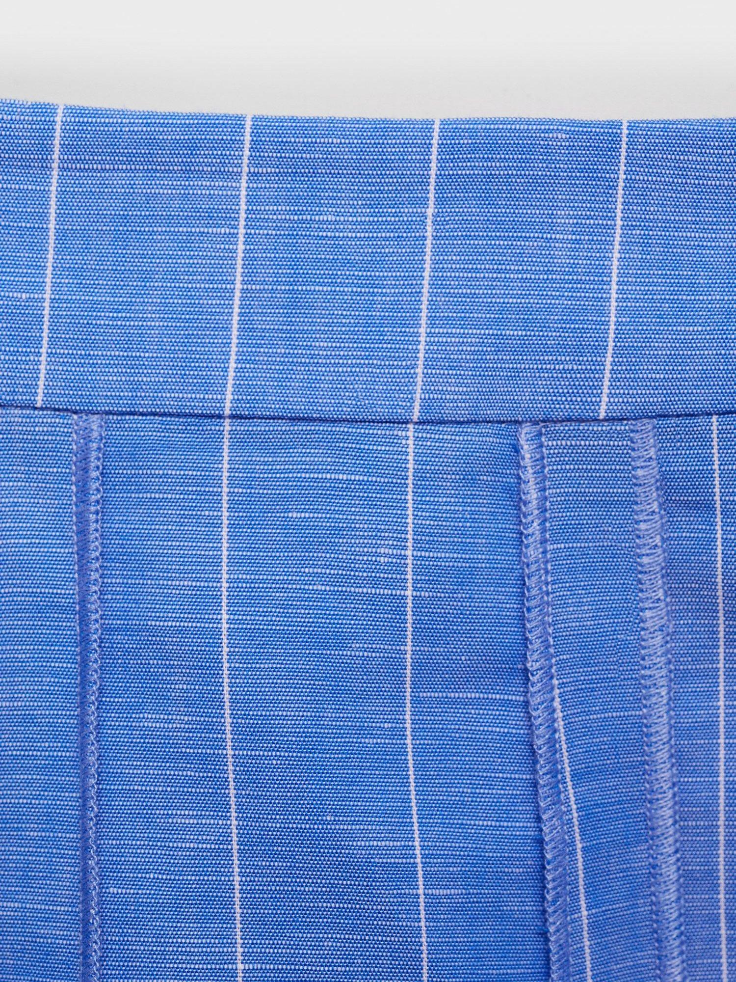 Product image 8 of 8, which shows Mango Dam Stripe Midi Skirt, Medium Blue, 10