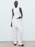 Mango Albert Sleeveless Top, Natural White