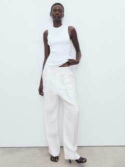 Mango Albert Sleeveless Top, Natural White, Natural White