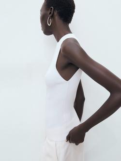 Mango Albert Sleeveless Top, Natural White - view 2, Natural White