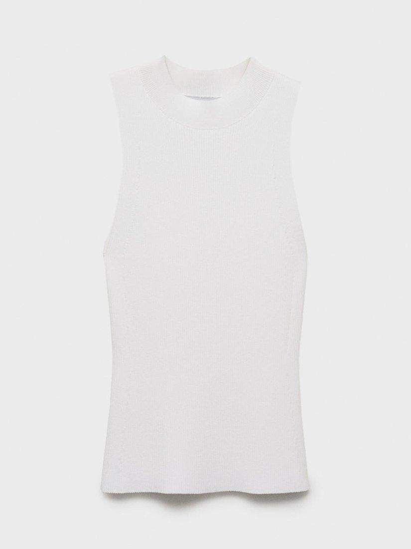 Product image 3 of 8, which shows Mango Albert Sleeveless Top, Natural White, L