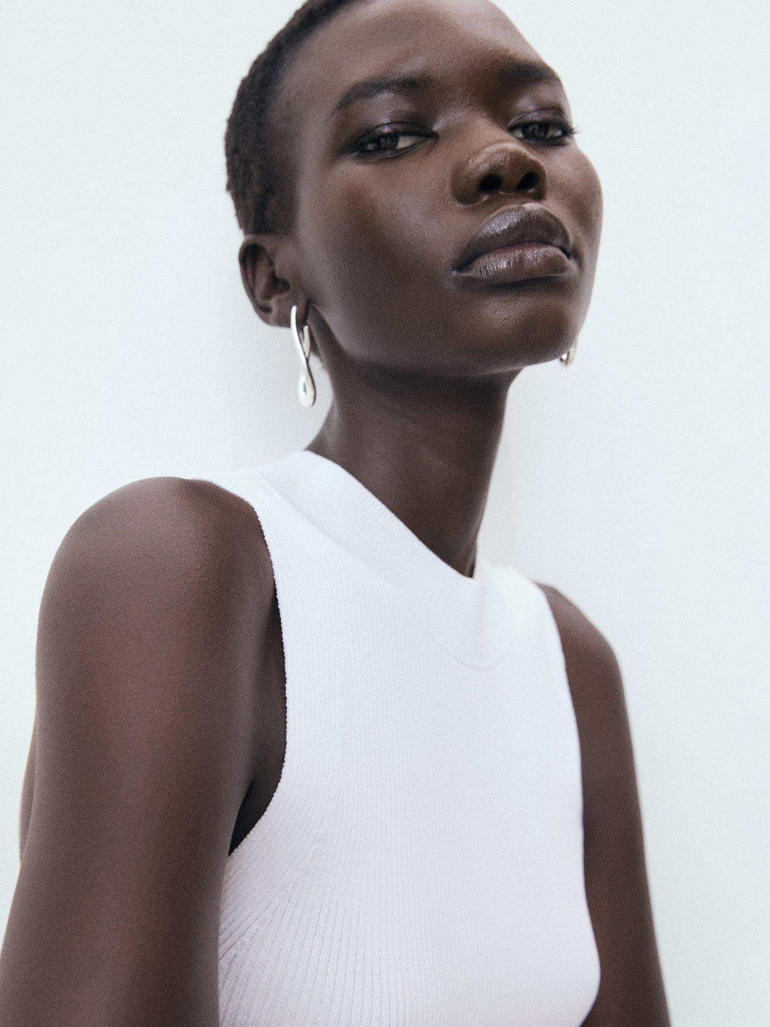 Product image 6 of 8, which shows Mango Albert Sleeveless Top, Natural White, L