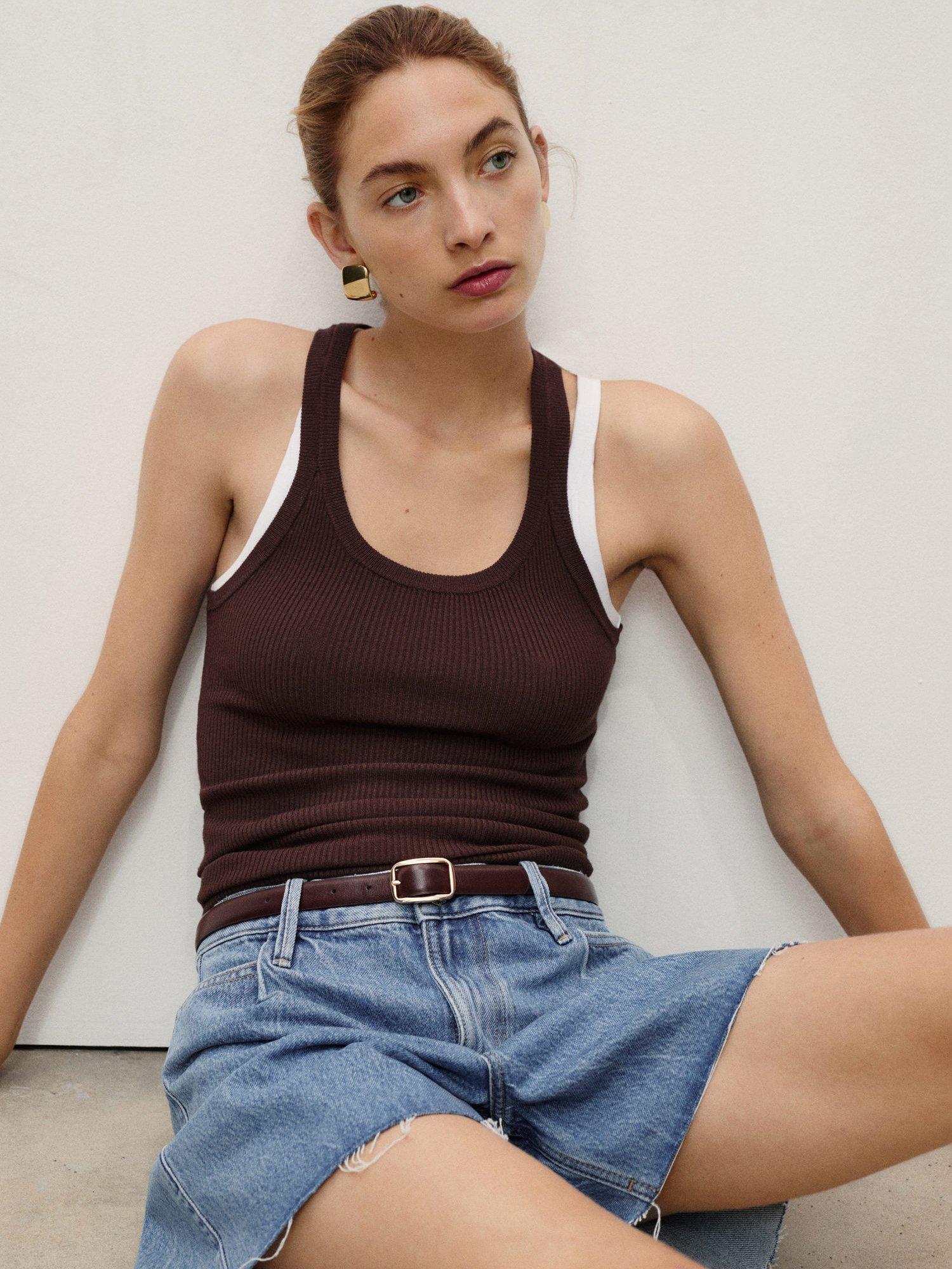 Product image 7 of 8, which shows Mango Ibiza Denim Shorts, Open Blue, 16