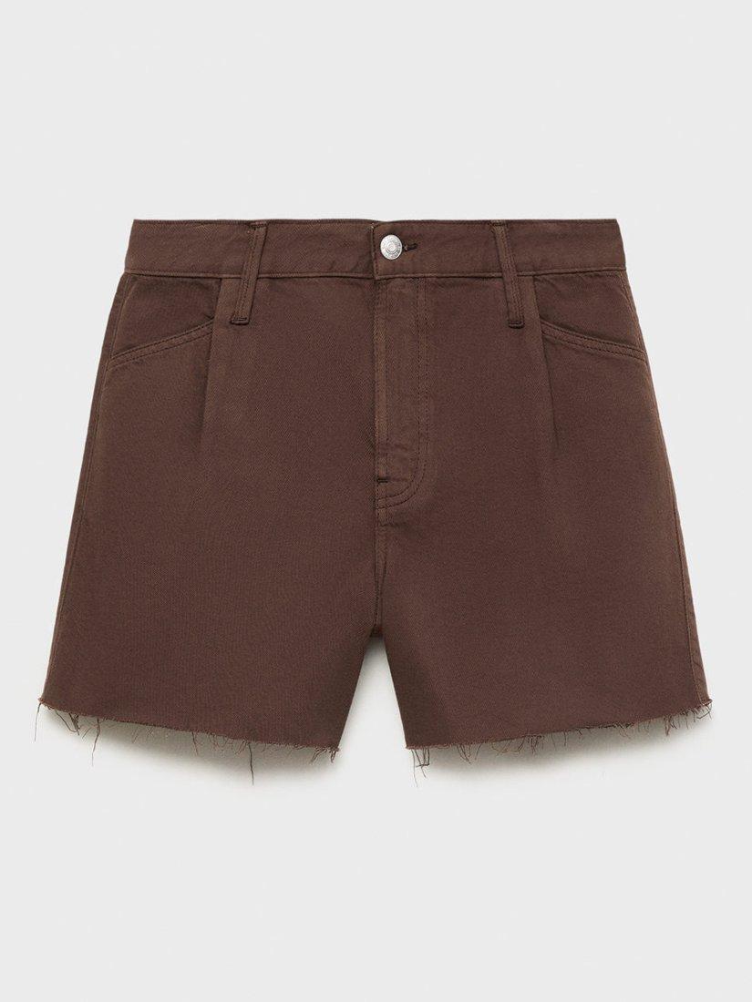 Product image 3 of 7, which shows Mango Ibiza Shorts, Dark Brown, 4