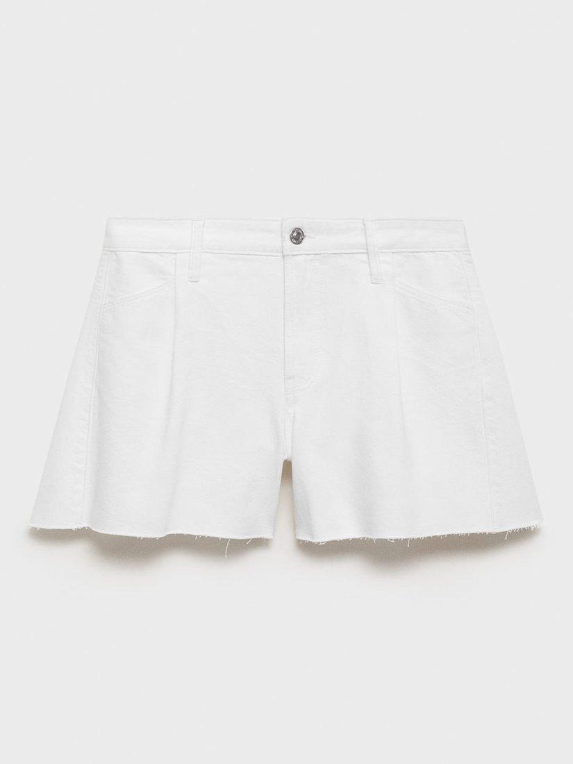 Product image 3 of 6, which shows Mango Ibiza Denim Shorts, White, 6