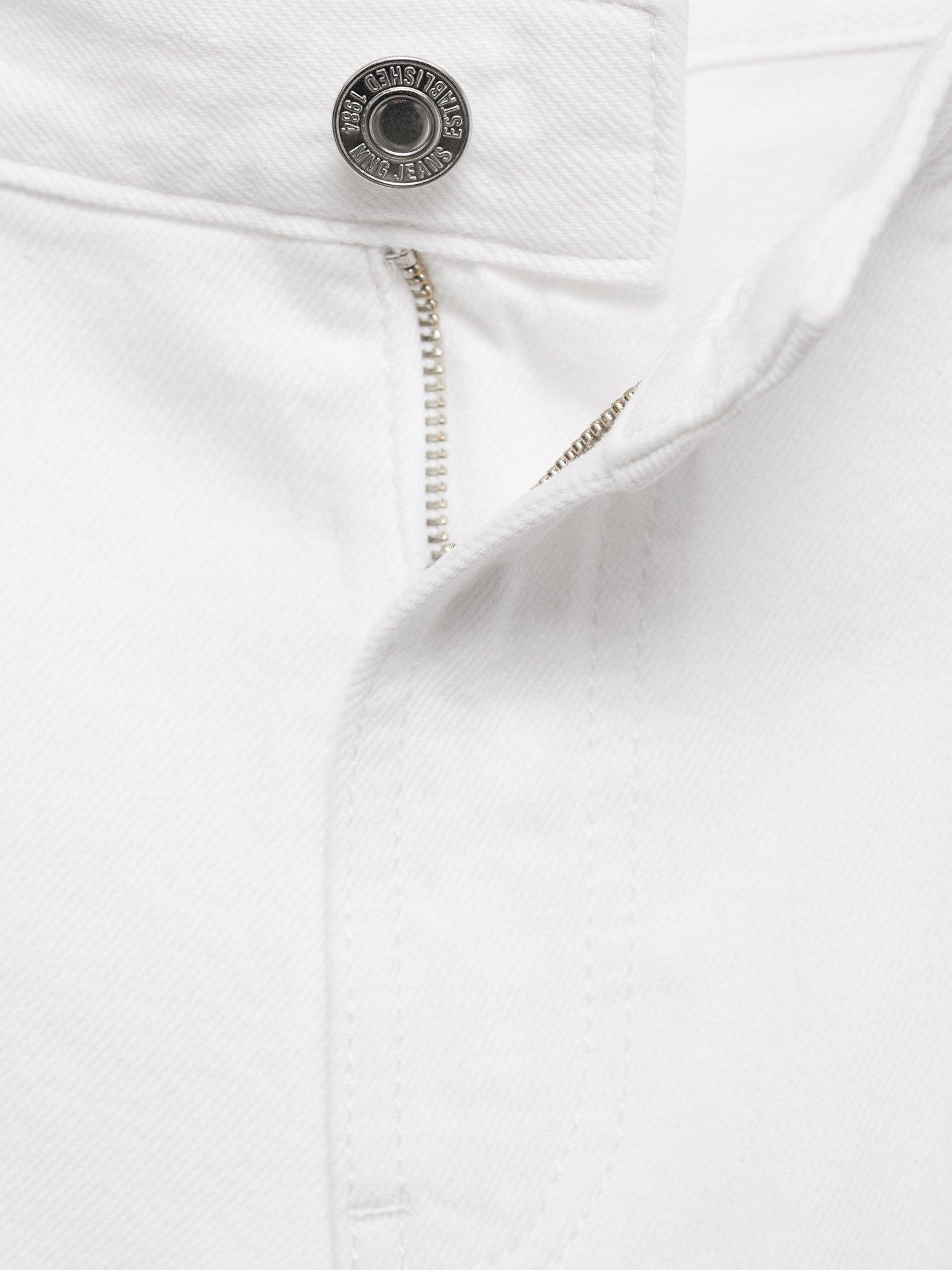 Product image 6 of 6, which shows Mango Ibiza Denim Shorts, White, 6