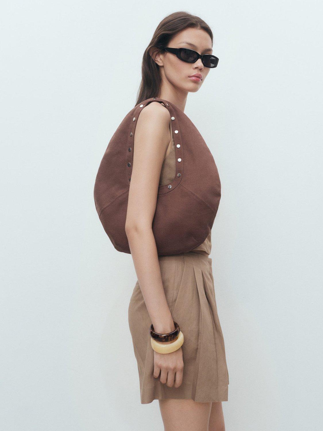 Product image 6 of 7, which shows Mango Teresa Bermuda Shorts, Brown, 10