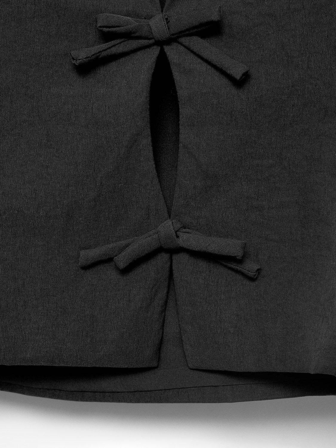 Product image 5 of 7, which shows Mango Sweety Square Neck Top, Black, L