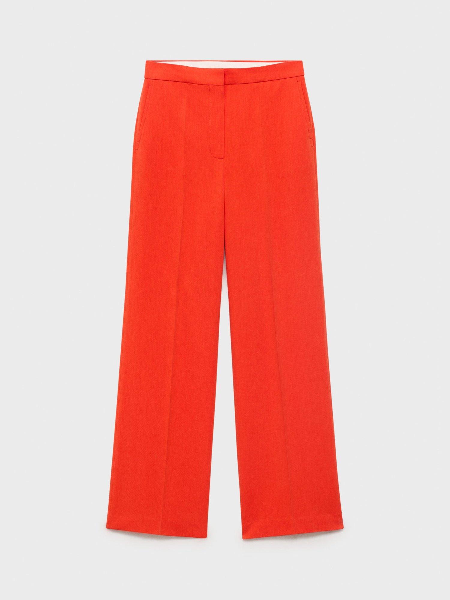 Product image 3 of 6, which shows Mango Miso Tailored Trousers, Bright Red, 4
