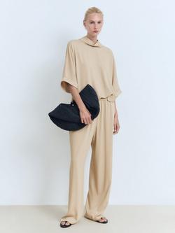 Mango Vivie Tailored Trousers - view 2, Light Beige