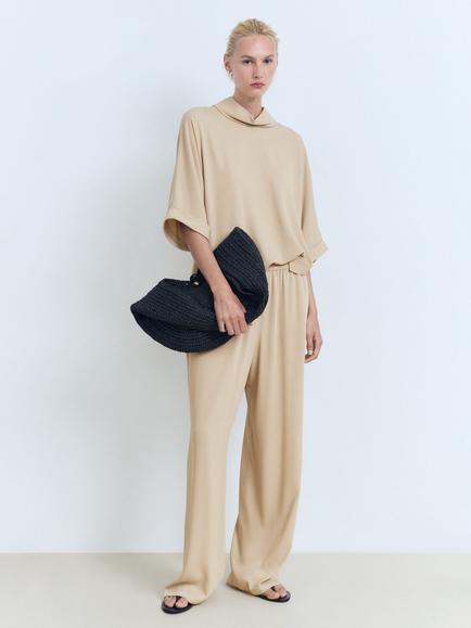 Mango Vivie Tailored Trousers - view 2, Light Beige
