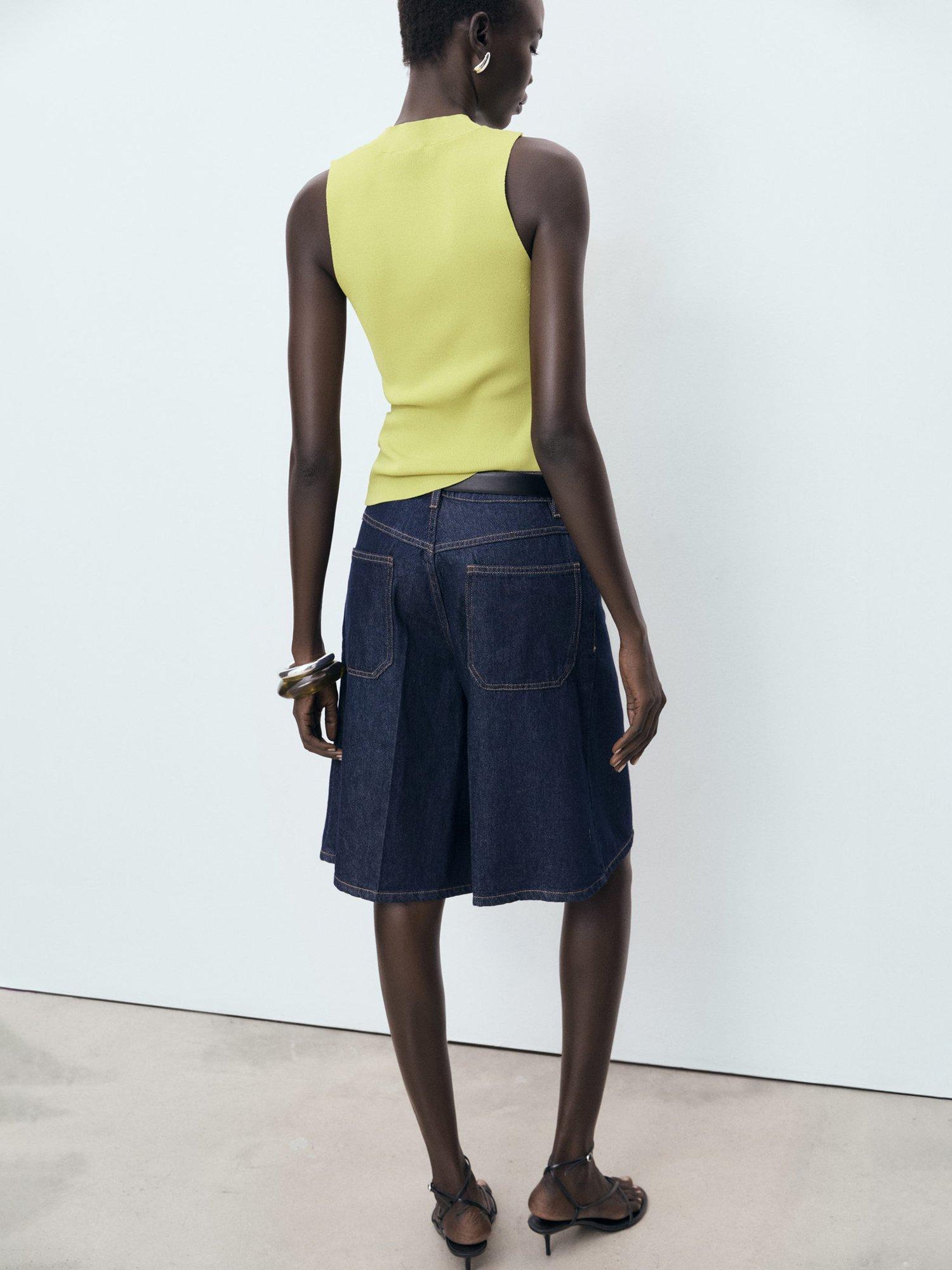 Product image 4 of 7, which shows Mango Albert Knit Top, Bright Yellow, L