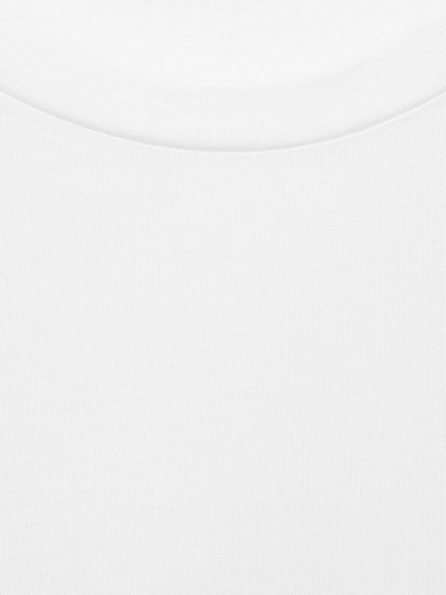Product image 8 of 8, which shows Mango Chals Cotton Short Sleeve Round Neck T-Shirt, White, XXS