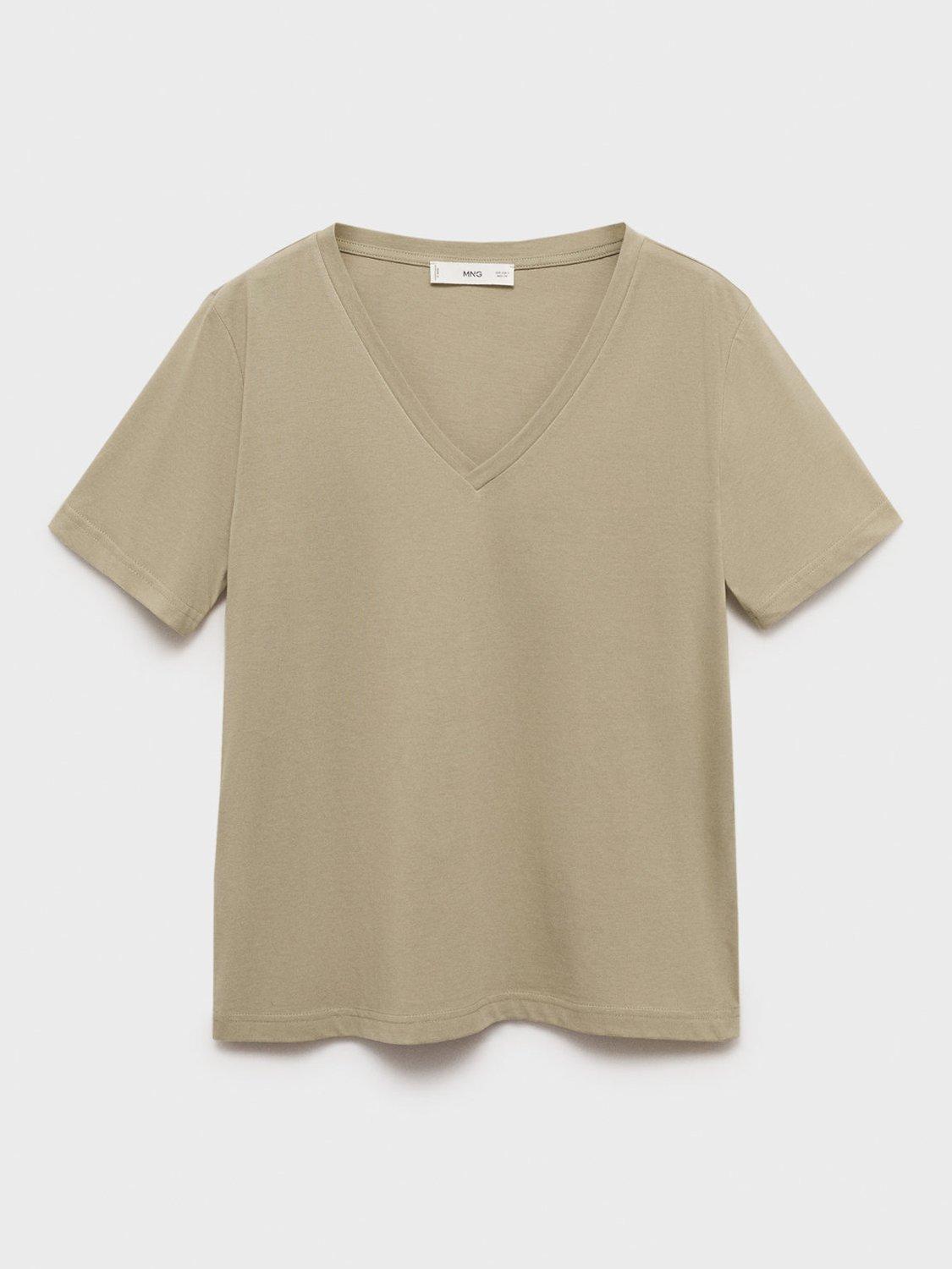 Product image 3 of 7, which shows Mango Chalspic T-Shirt, Beige, S