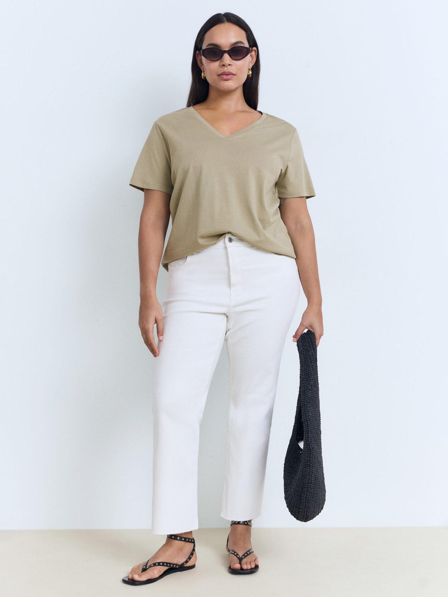 Product image 6 of 7, which shows Mango Chalspic T-Shirt, Beige, S