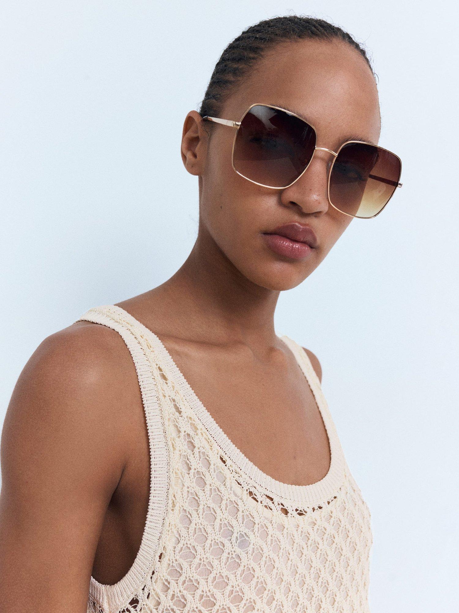 Product image 6 of 7, which shows Mango Juancho Cotton Blend Scoop Neck Cami Vest , Light Beige, L