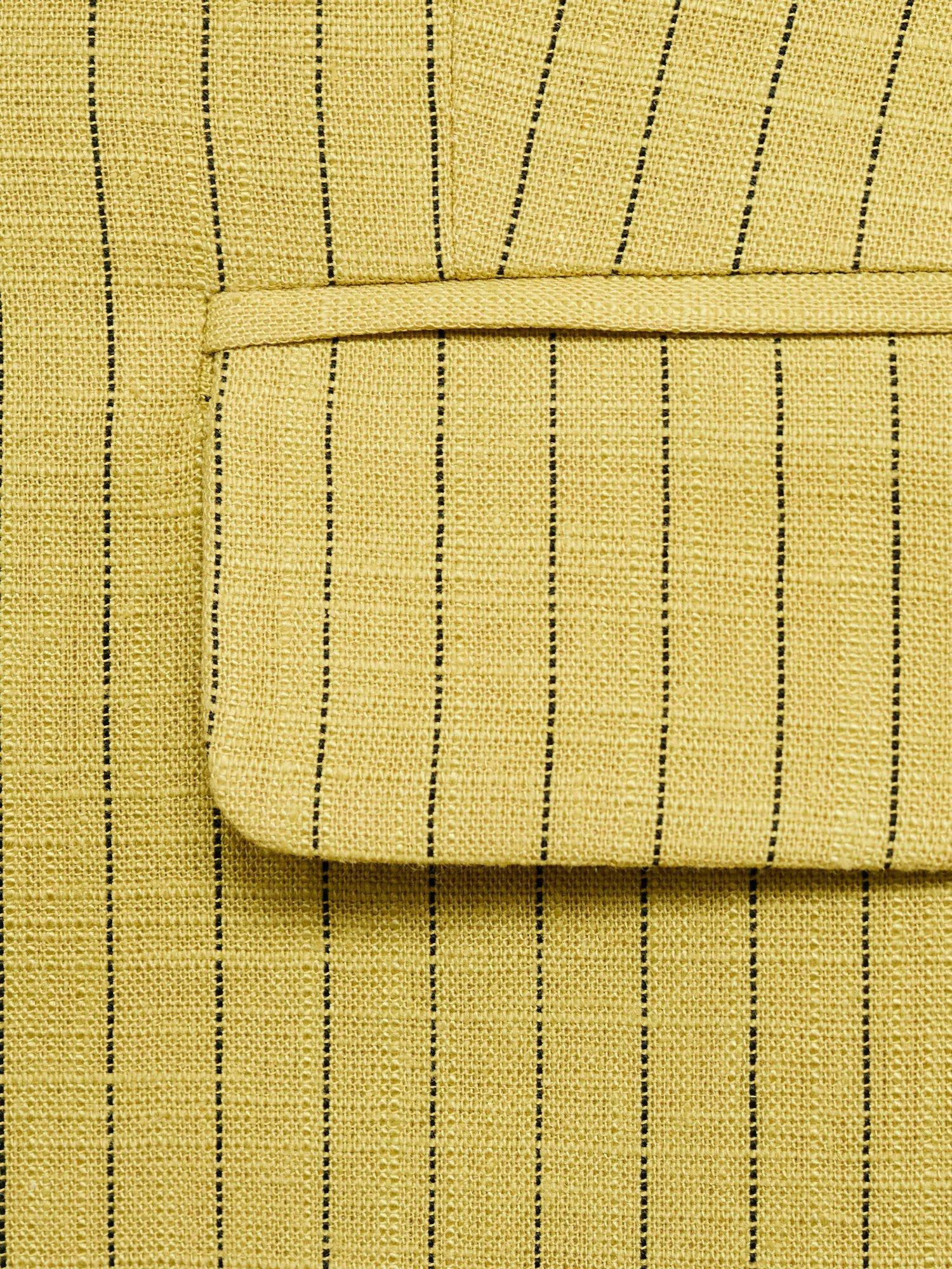 Product image 5 of 8, which shows Mango Luca Stripe Square Neck Sleeveless Vest, Bright Yellow, L